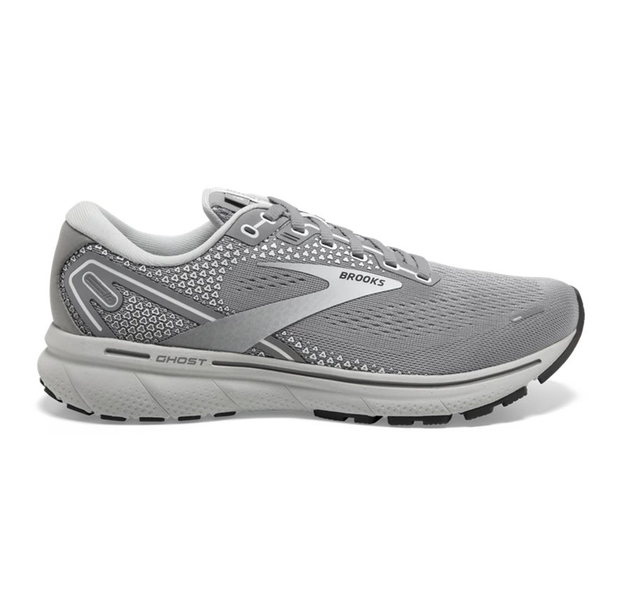 Brooks Womens Running Shoes Nz - Ghost 14 Grey/Silver ( CNXVK7584 )